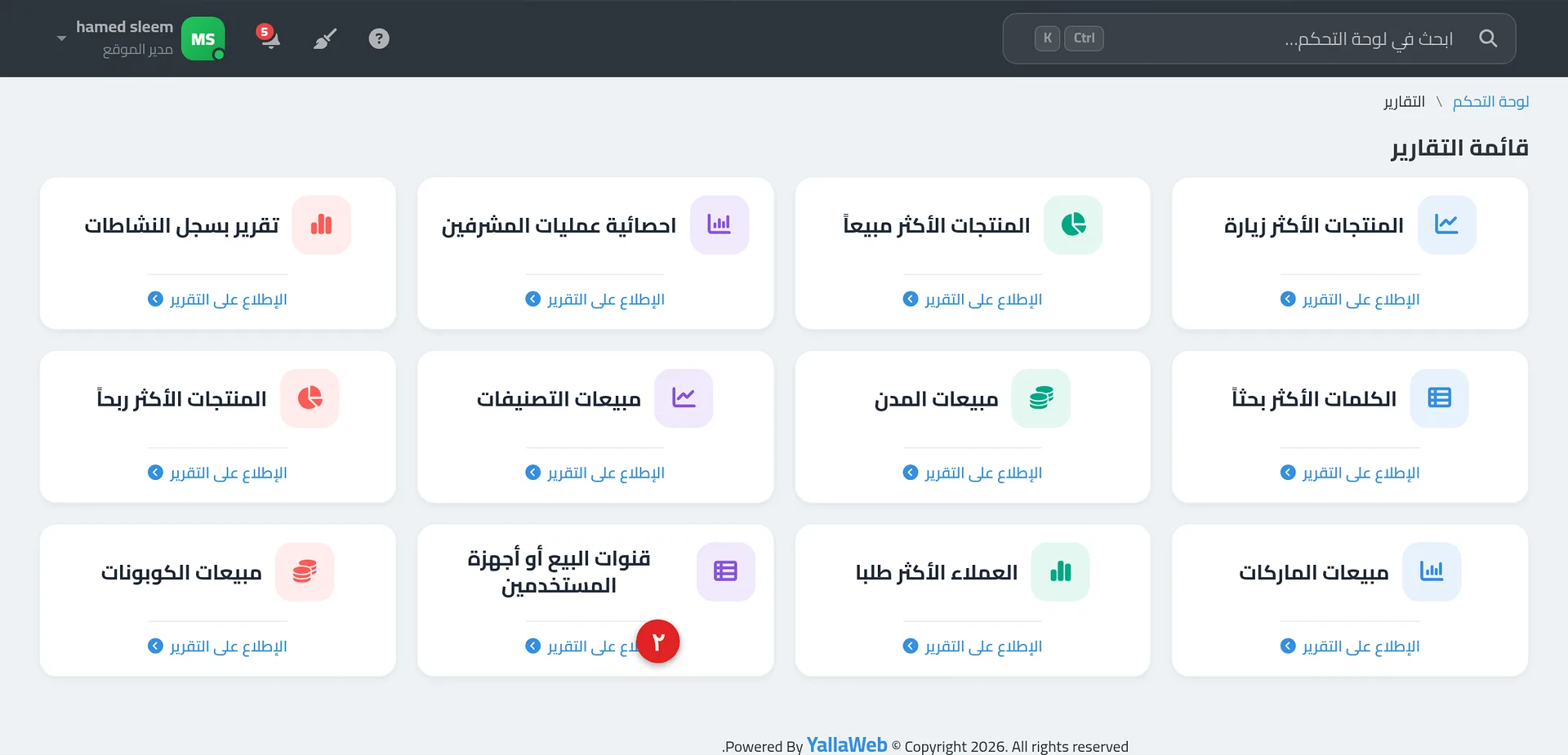 الرسم البياني الدائري لتوزيع الطلبات حسب أجهزة العملاء