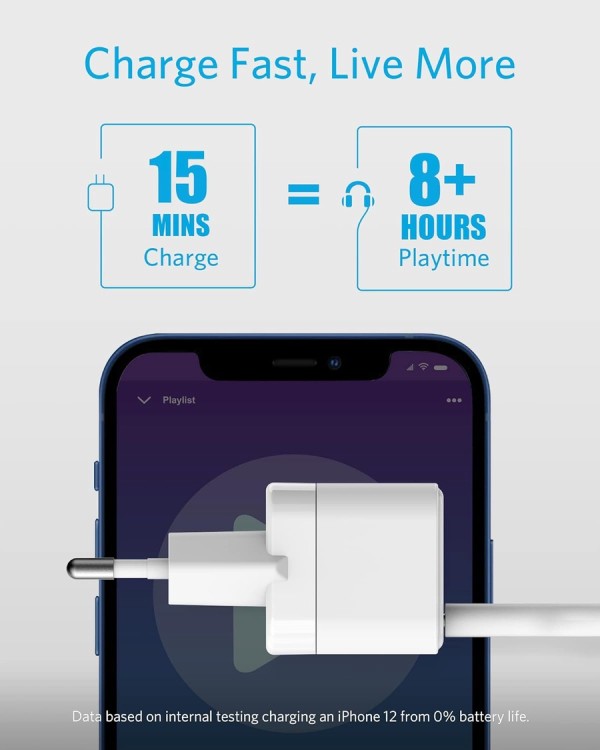 Anker PowerPort III 20W Cube – شاحن قوي صغير بتقنية PowerIQ 3.0 (بضمانetsal)