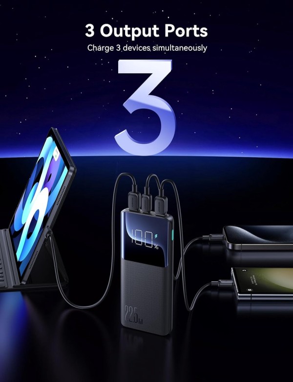 باور بانك Joyroom JR‑QP191 (موديل JR‑QP191 – 10000mAh – أسود):