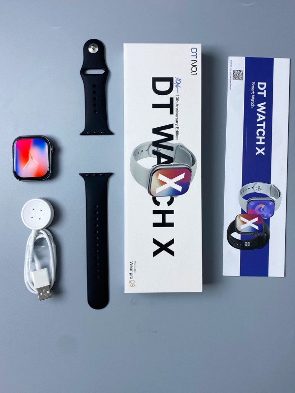 ساعه DT Watch X  البديل الاقوي لساعة apple الجديده + استراب قماش هديه