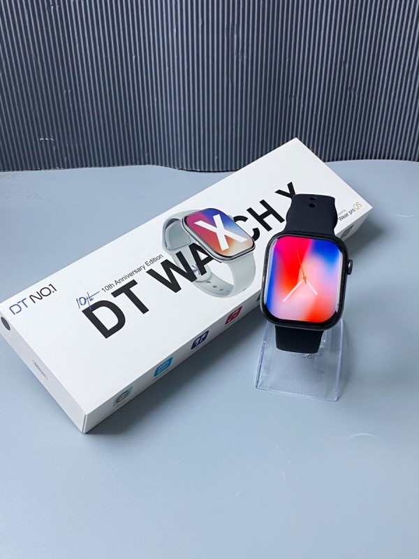 ساعه DT Watch X  البديل الاقوي لساعة apple الجديده + استراب قماش هديه