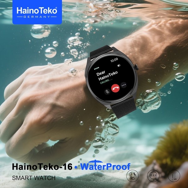 ساعة Haino Teko 16 الذكية – تصميم خفيف , شاشة AMOLED ، وصوت فائق الوضوح