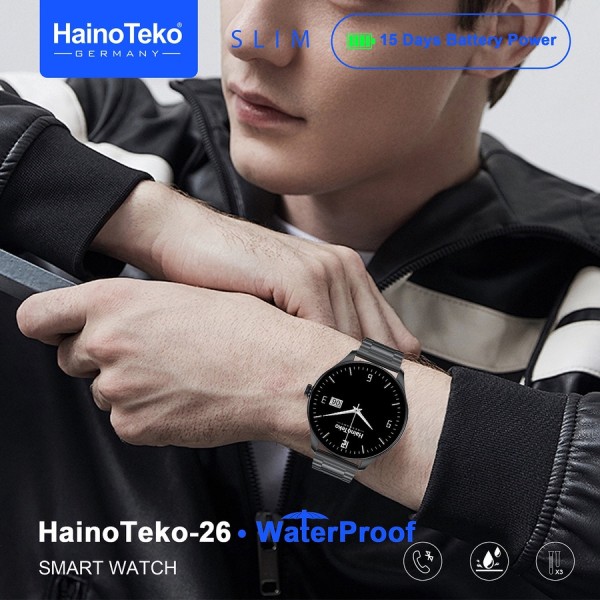 ساعة Haino Teko 26 الذكية – تصميم خفيف , شاشة AMOLED ، وصوت فائق الوضوح
