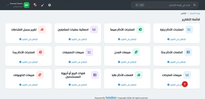 جدول تقرير مبيعات الماركات بأعمدة الماركة وعدد المنتجات المباعة وإجمالي المبيعات