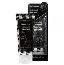 فارم ستاي ماسك ازالة الرؤوس السوداء بالفحم - Farm Stay Charcoal Black Head Peel Off Mask Pack 100G