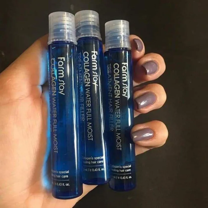 فارم ستاي امبولات فيلر من ماء الكولاجين لمعالجة الشعر وزيادة كثافته بالترطيب الكامل  | Farm Stay 10-Piece Collagen Water Full Moist Treatment Hair Filler