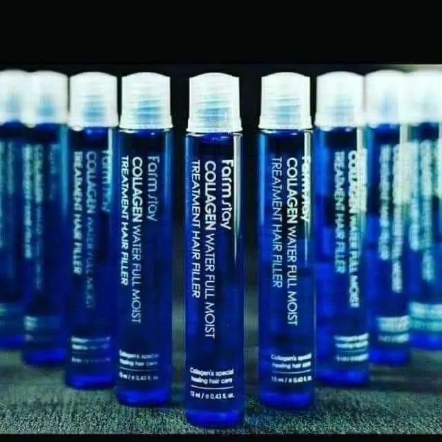 فارم ستاي امبولات فيلر من ماء الكولاجين لمعالجة الشعر وزيادة كثافته بالترطيب الكامل  | Farm Stay 10-Piece Collagen Water Full Moist Treatment Hair Filler