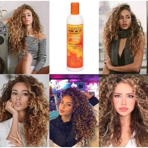 كانتو كريم كيرلى اكتيفيتور لترطيب الشعر 355 مل | Cantu shea butter for natural hair moisturizing curl activator cream 355 ml