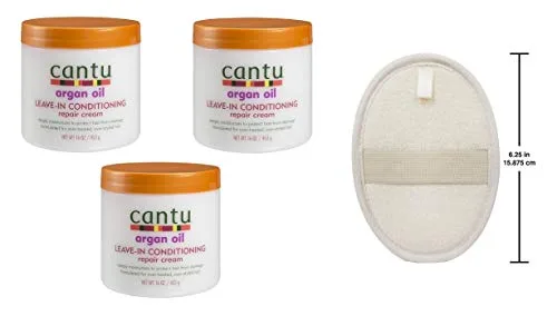 كانتو ليف ان كريم لحماية الشعر من التلف بزيت الأرجان 453 جرام  | Cantu Argan Oil Leave In Conditioning Repair Cream - 453 G