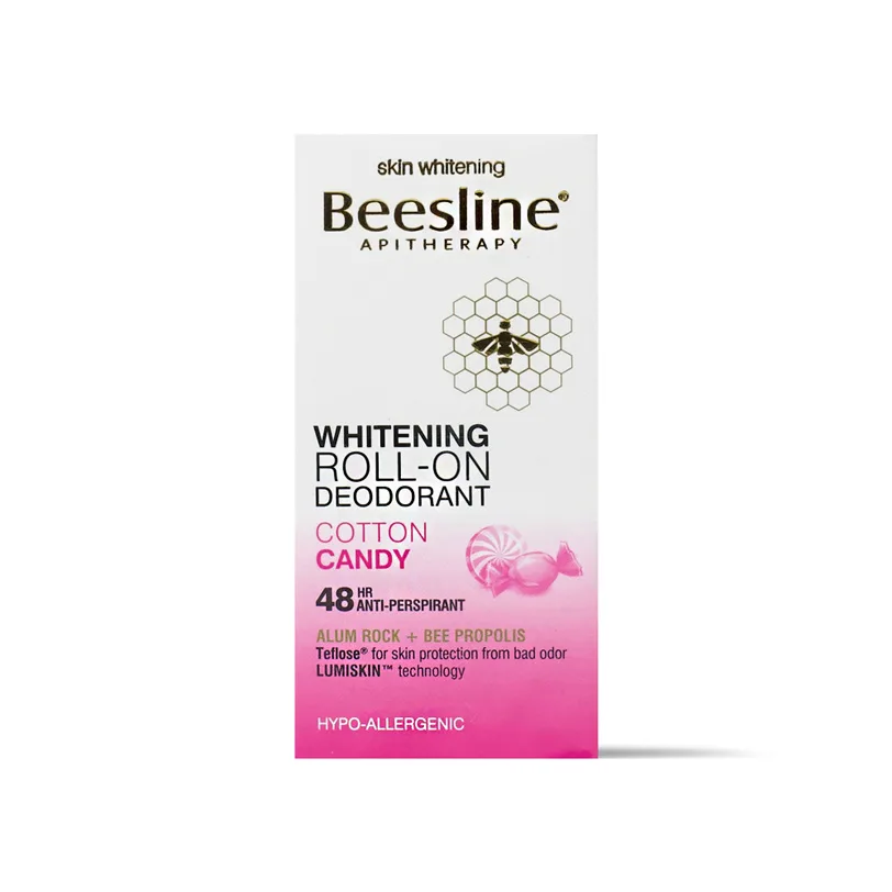 بيزلين رول أون مزيل الرائحة لتفتيح البشرة - نعومة القطن  | Beesline Whitening Roll-On Deodorant Cotton Candy