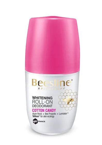 بيزلين رول أون مزيل الرائحة لتفتيح البشرة - نعومة القطن  | Beesline Whitening Roll-On Deodorant Cotton Candy