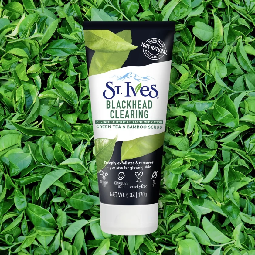 سانت ايفز  سكراب للوجه بالشاي الاخضر لتنظيف الرؤوس السوداء 170 جرام  | ST. Ives Blackhead Clearing Green Tea Face Scrub170gm