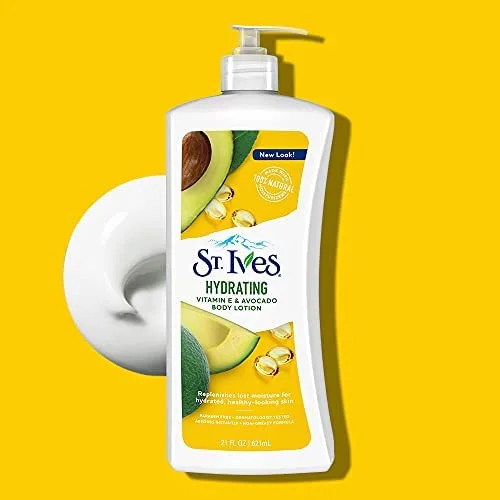 سانت ايفز لوشن ترطيب الجسم بفيتامين هـ والأفوكادو 621 مل |  St. Ives Hydrating Vitamin E & Avocado Body Lotion - 621ml