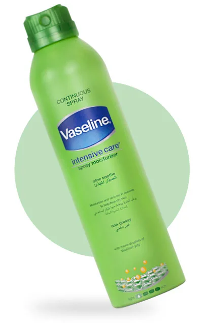 فازلين سبراى لوشن بالصبار للبشرة الجافة 190مل | Vaseline Intensive Care Aloe Soothe Spray Moisturiser 190 ml