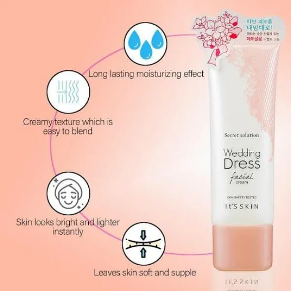 اتس سكين كريم تفتيح البشرة وايدنج دريس من سيكرت سليوشن - It`s Skin Secret Solution Wedding Dress  facial Cream