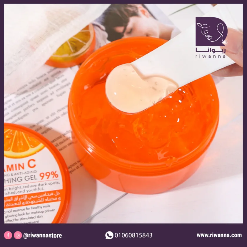 د راشيل جل فيتامين سي لتفتيح البشرة ومضاد للشيخوخة  300 جم |  Vitamin C Brightening & Anti-Aging Soothing Gel Clear 300g