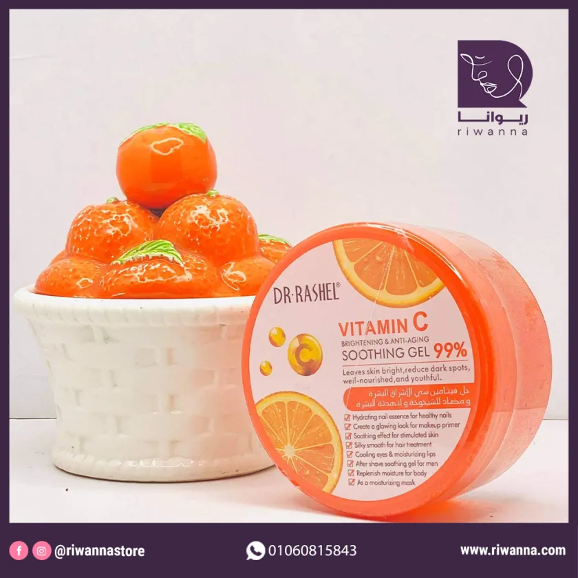 د راشيل جل فيتامين سي لتفتيح البشرة ومضاد للشيخوخة  300 جم |  Vitamin C Brightening & Anti-Aging Soothing Gel Clear 300g