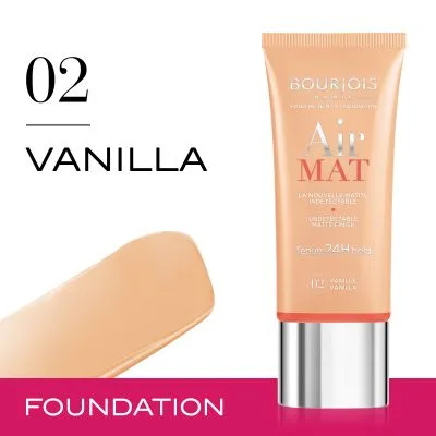 برجوا كريم اساس اير مات - 02  Bourjois Air Mat Foundation - 02 Vanilla  |  Vanilla
