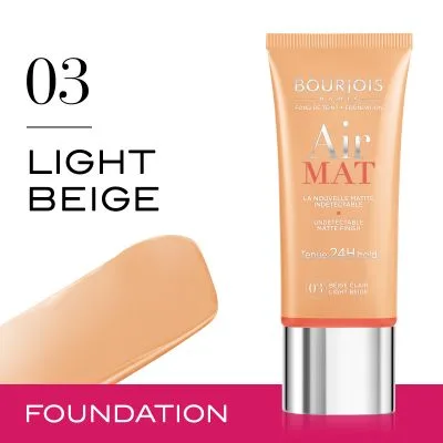 برجوا كريم اساس اير مات - 03  Bourjois Air Mat Foundation - 03 Light Beige  |  Light Beige