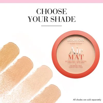 برجوا بودرة الوجه اير مات 02 لايت بيج  | Bourjois Powder Air Mat 02 Light Beige