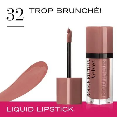 برجوا احمر شفاه اوديشن فيلفت  - 32  تروب برانش | Bourjois Rouge Edition Velvet Liquid Lipstick   32 Trop Brunché!