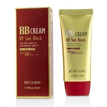 3دبليو كلينك كريم  صن بلوك BB الواقي من الأشعة فوق البنفسجية | 3W Clinic UV Sun Block BB Cream SPF50+ PA+++, 50ml