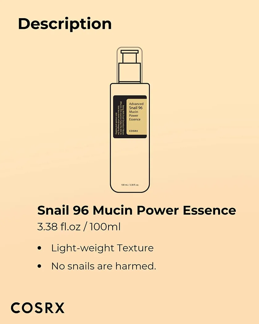 كوزركس إيسنس الحلزون المتقدم 96% لترطيب وتجديد البشرة 100 مل | COSRX Advanced Snail 96 Mucin Power Essence 100ml