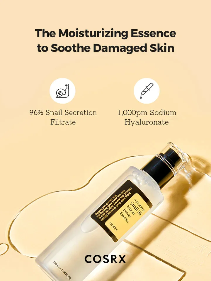 كوزركس إيسنس الحلزون المتقدم 96% لترطيب وتجديد البشرة 100 مل | COSRX Advanced Snail 96 Mucin Power Essence 100ml