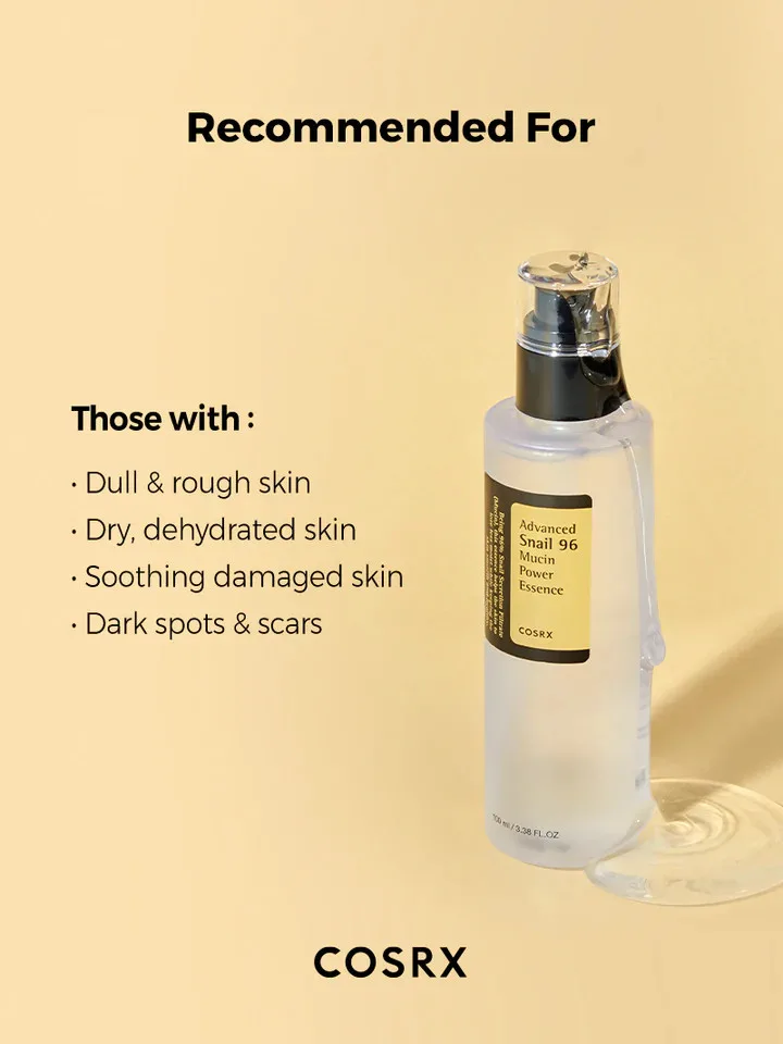 كوزركس إيسنس الحلزون المتقدم 96% لترطيب وتجديد البشرة 100 مل | COSRX Advanced Snail 96 Mucin Power Essence 100ml