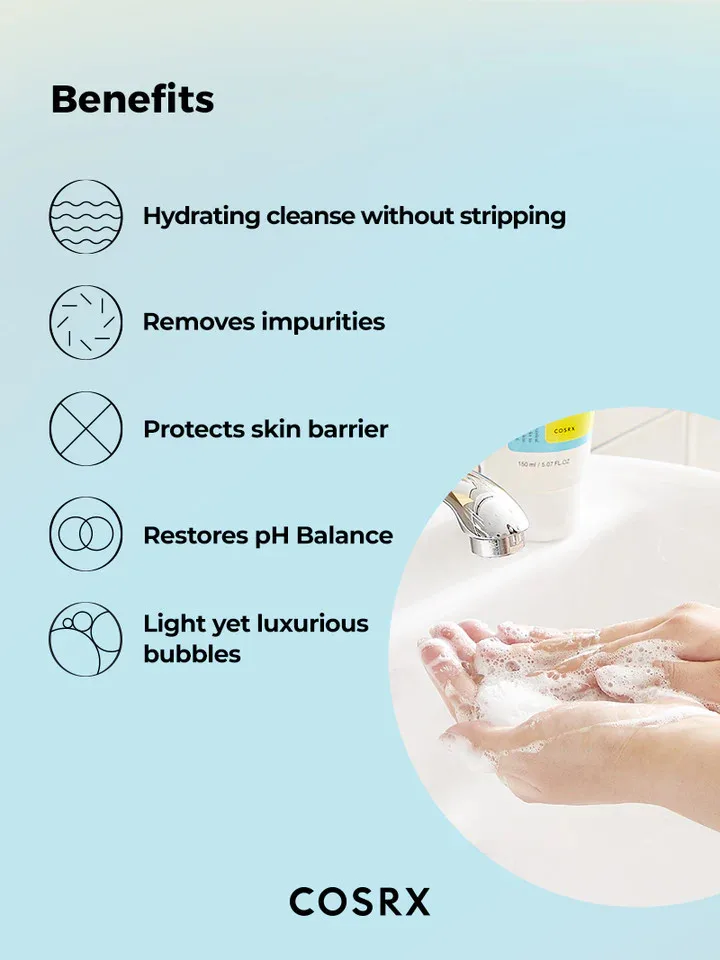 كوزركس غسول جل منخفض الحموضة لتنظيف البشرة بلطف 150 مل | COSRX Low pH Good Morning Gel Cleanser 150ml