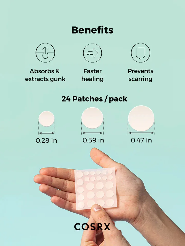 كوزركس باتش لصقات بامبل ماستر لمعالجة بثور حب الشباب - 24 رقعة  |  CosRx Acne Pimple Master Patch, 24 Patches