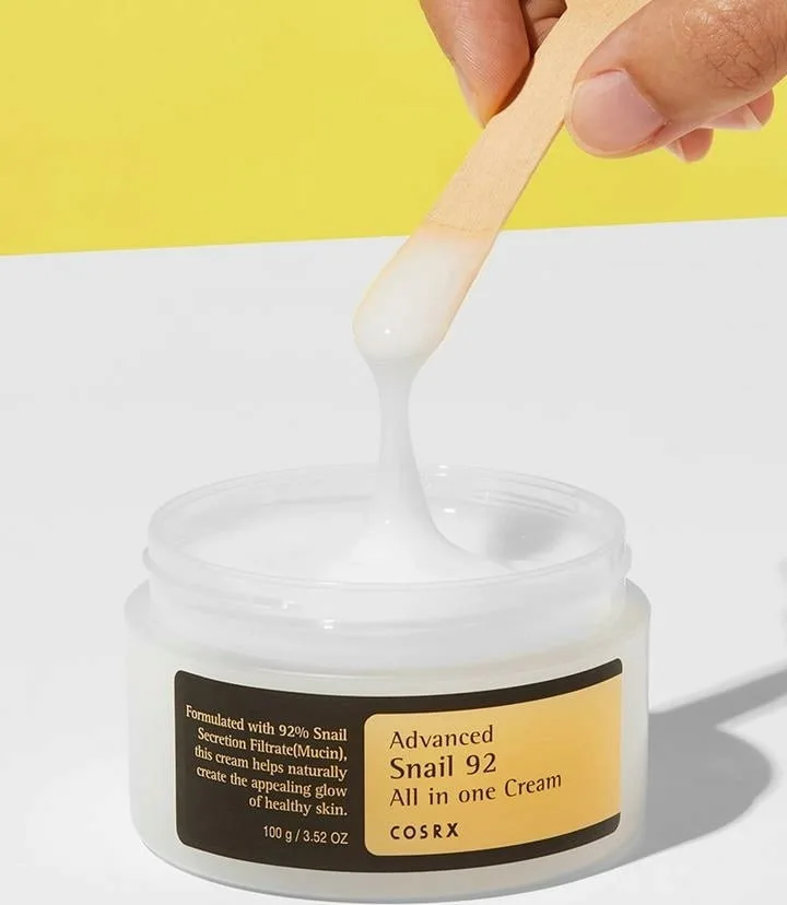 كوزركس كريم الحلزون المتقدم 92% الكل في واحد لترطيب وتجديد البشرة 100 مل | COSRX Advanced Snail 92 All In One Cream 100ml
