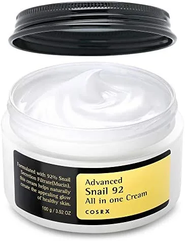 كوزركس كريم الحلزون المتقدم 92% الكل في واحد لترطيب وتجديد البشرة 100 مل | COSRX Advanced Snail 92 All In One Cream 100ml
