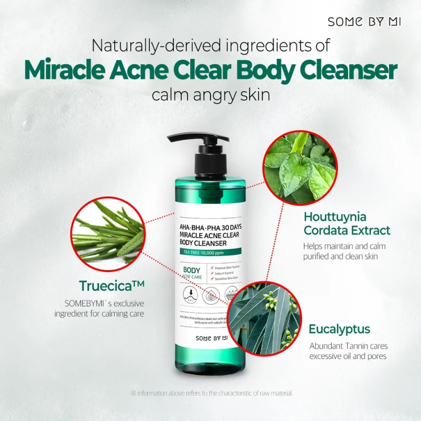 سام باي مي غسول جسم أحماض التقشير المعجزة لعلاج الحبوب 400 جرام   |   SOME BY MI AHA.BHA.PHA 30 Days Miracle Clear Body Cleanser 400g