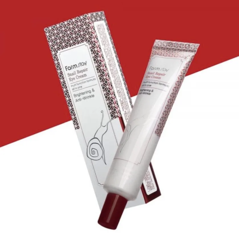 فارم ستاي كريم العين بالحلزون مضاد للتجاعيد 40 ملل  |  Farm stay Snail Repair Eye Cream - Brightening & Anti Wrinkle 40 ML