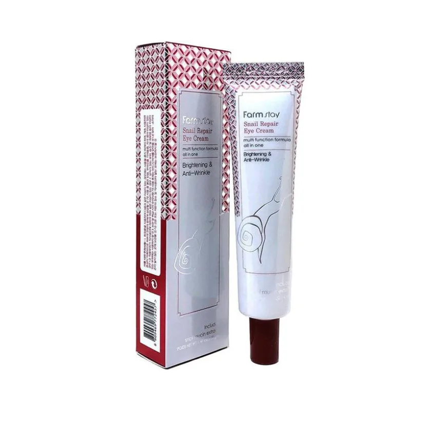 فارم ستاي كريم العين بالحلزون مضاد للتجاعيد 40 ملل  |  Farm stay Snail Repair Eye Cream - Brightening & Anti Wrinkle 40 ML