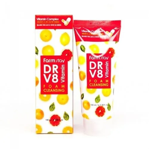 فارم ستاي غسول بالفيتامينات 100ملل  |  Farm Stay Dr-V8 Vitamin Cleansing Foam - 100 ml