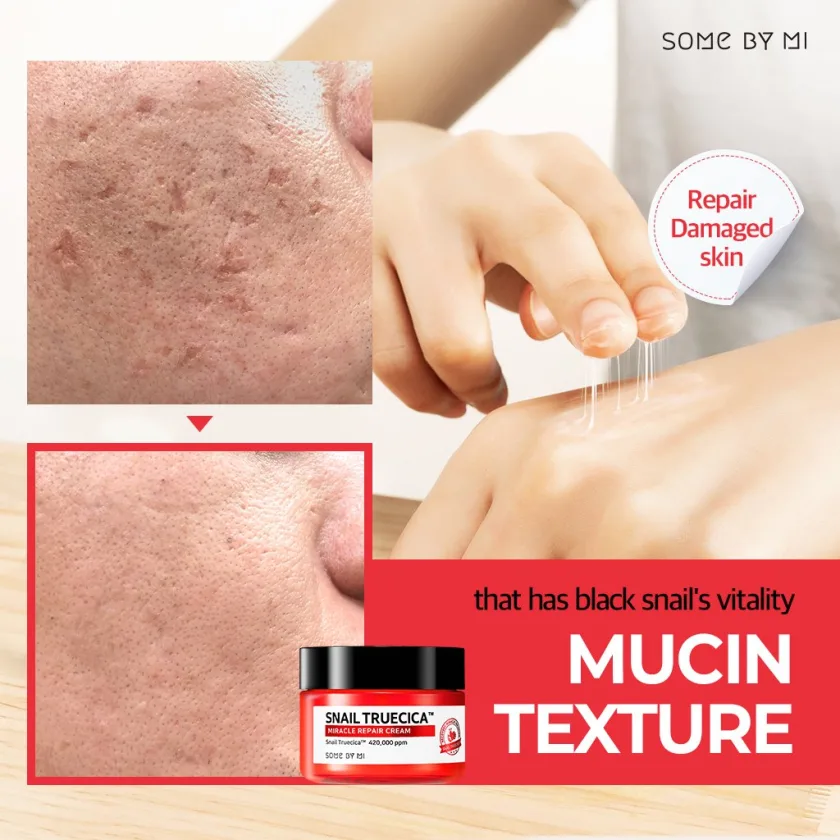 سام باي مي كريم ترميم سنيل تروسيكا ميراكل 60 جم  |  Some By Mi Snail Truecica Miracle Repair Cream - 60 gm