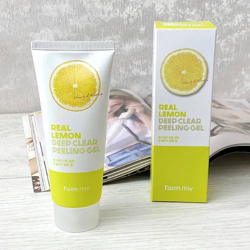 فارم ستاي جل تقشير باليمون 100ملل  |   Farm Stay Real Lemon Deep Clear Peeling Gel 100ml