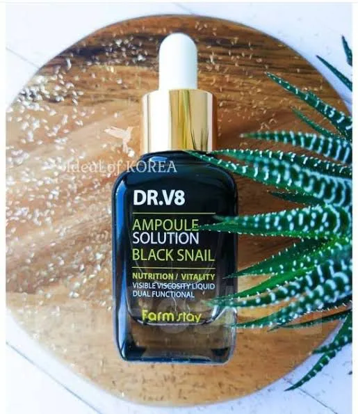 فارم ستاى سيروم الحلزون الأسود 30 ملل  |  Farm Stay Dr.V8 Black Snail Ampoule Solution 30 ml