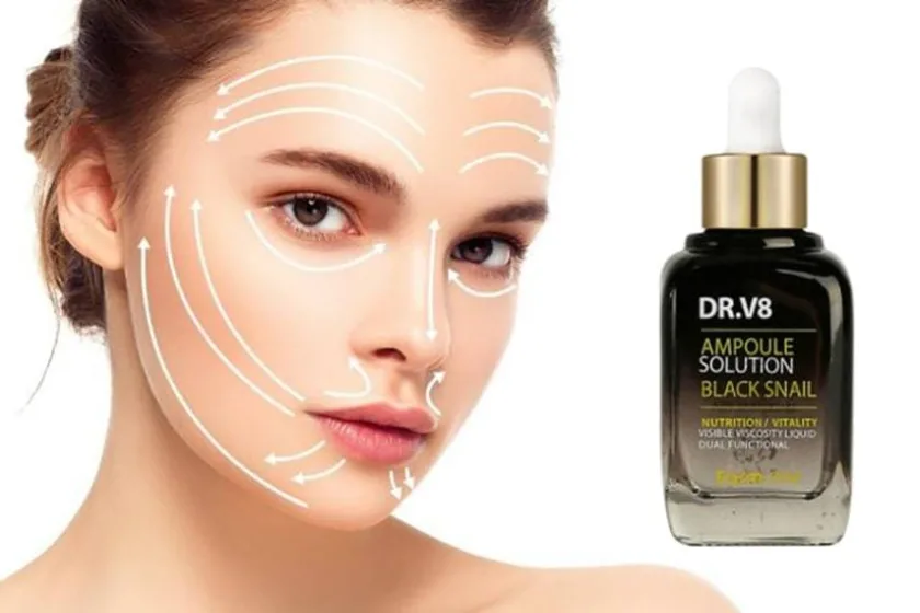 فارم ستاى سيروم الحلزون الأسود 30 ملل  |  Farm Stay Dr.V8 Black Snail Ampoule Solution 30 ml