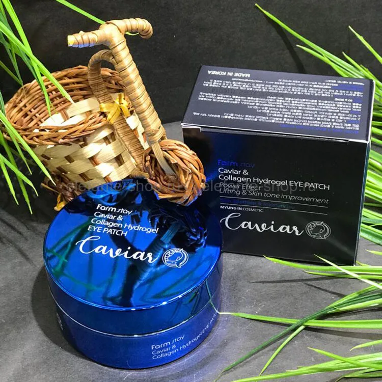 فارم ستاي لاصقة عين الكافيار والكولاجين هيدروجيل (60 قطعة) 90 جم  |  Farm Stay Caviar & Collagen Hydrogel Eye Patch - 90g (60pcs)