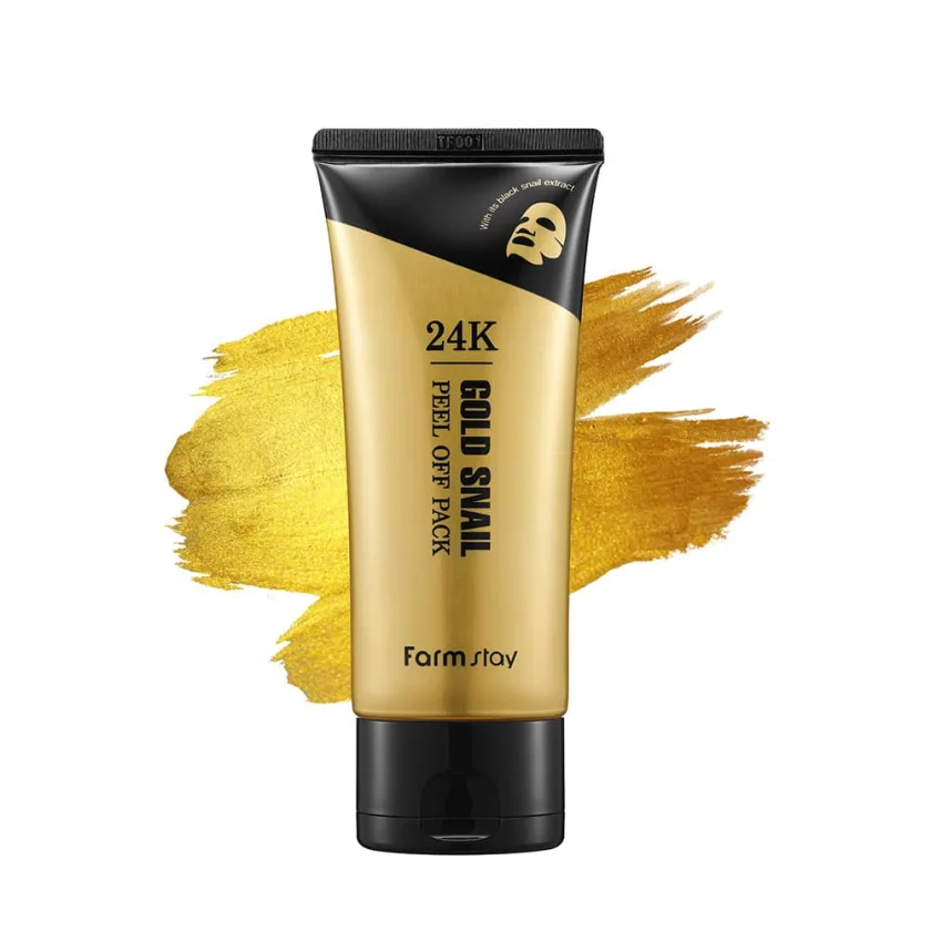 فارم ستاي  مقشر  للوجه بالحلزون الذهبي عيار 24  100جم  |  Farmstay 24K Gold Snail Peel Off Pack 100g