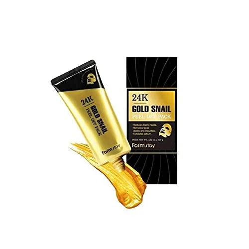 فارم ستاي  مقشر  للوجه بالحلزون الذهبي عيار 24  100جم  |  Farmstay 24K Gold Snail Peel Off Pack 100g