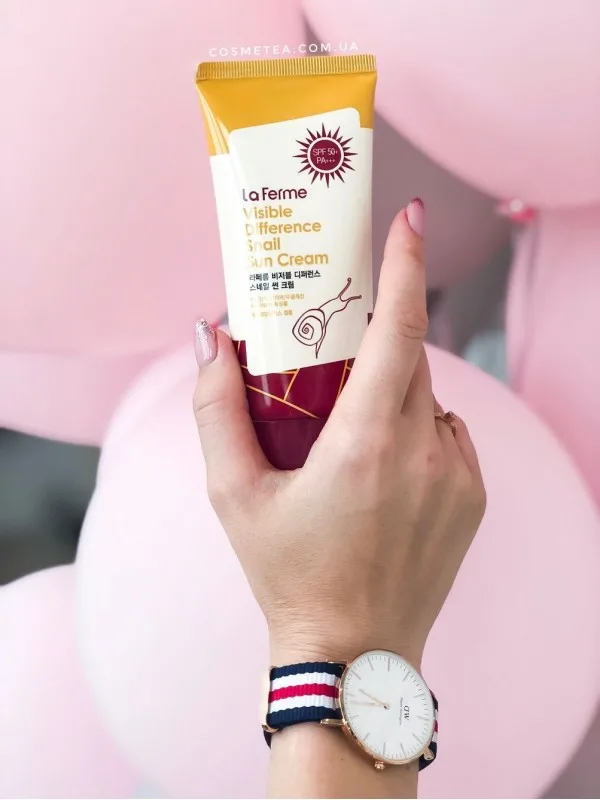 فارم ستاي كريم الوقاية من اشعة الشمس بالحلزون 70 جم (صن بلوك)  |   Farm stay  La Ferme Visible Difference Snail Sun Cream 70g