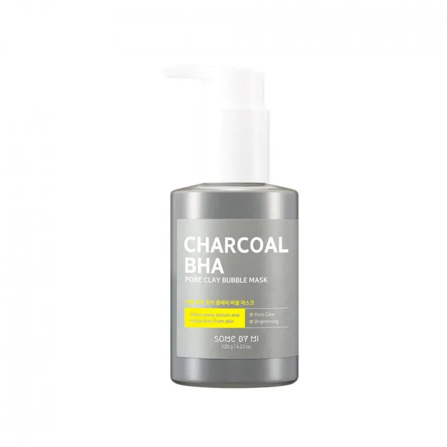 سام باي مي ماسك الفحم الفقاعي لتنظيف المسام 120 جم | SOME BY MI Charcoal BHA Pore Clay Bubble Mask Black 120g