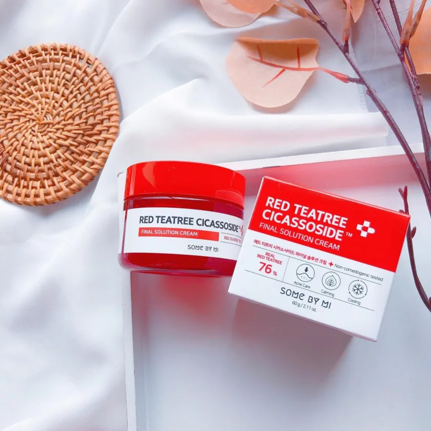 سام باي مي كريم سيكاسوسيد بخلاصة شجرة الشاي الأحمر 60 جم | SOME BY MI Red Tea Tree Cicassoside Final Solution Cream 60g