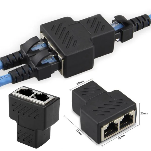 كونفرت كابل انترنت RJ45 تحويل 2*1