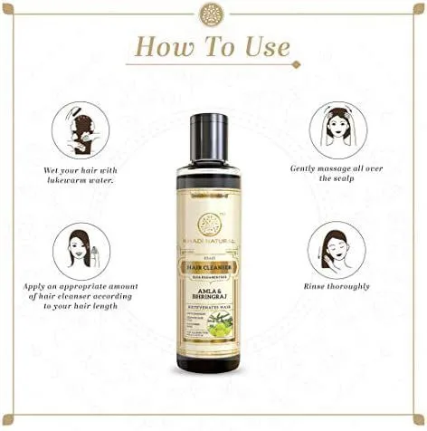 خادي هيربل أملا  وبرينجراج  شامبو لجميع أنواع الشعر | Khadi Natural Amla & Bhringraj Hair cleanser