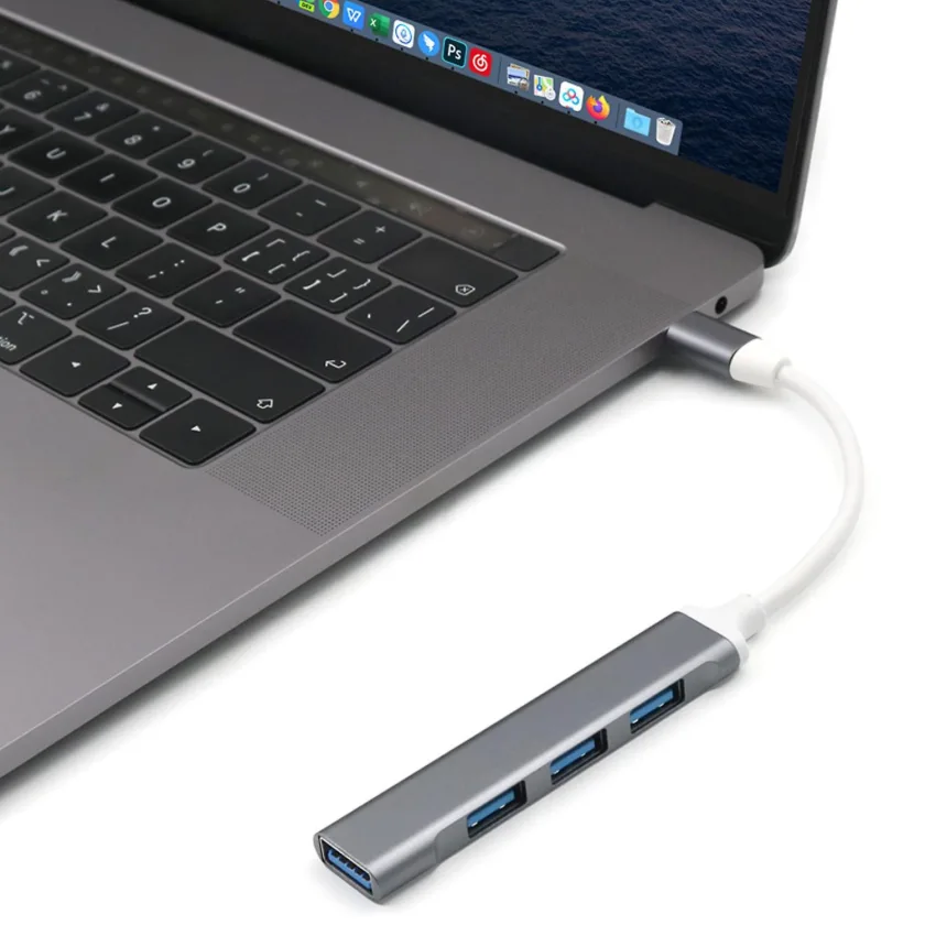ONTEN OTN-5701 USB 3.0 To 4 Ports HUB – Supper Slim – Up to 5Gbps | Gray